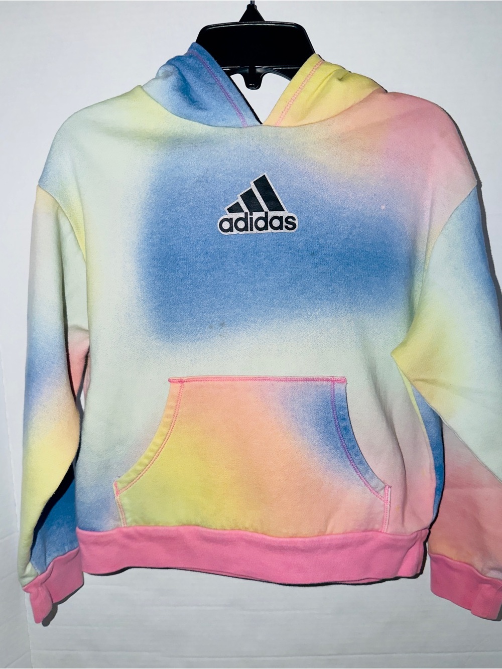 adidas Kids Pastel Rainbow Tie-Dye Hoodie